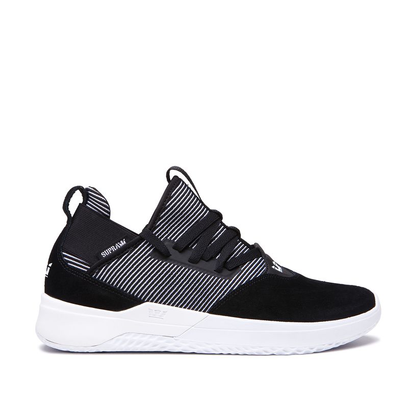 Supra Titanium Low Top Schuhe Herren - Schwarz/Weiß CJJ28257
